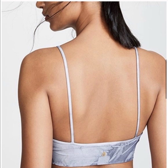 Spiritual Gangster Seamless Scoop Bra Gray Marble - Picture 3 of 9